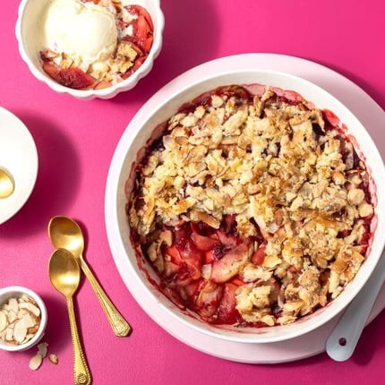 Gluten Free Raspberry and Apple Crumble