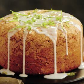 Angel Cake with Lime Glaze