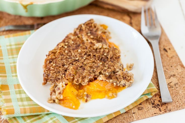 Baked Streusel Topped Apricots