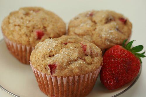 Banana Strawberry Muffins