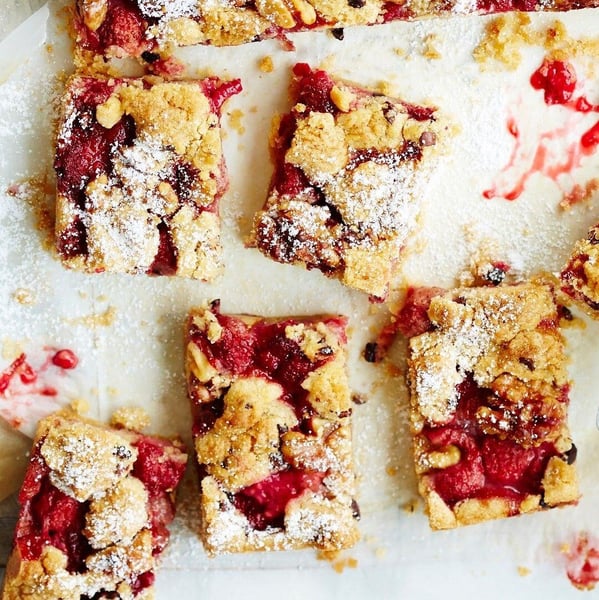 Berry and Walnut Crumble Slice