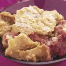 Caramel Crusted Rhubarb Pudding