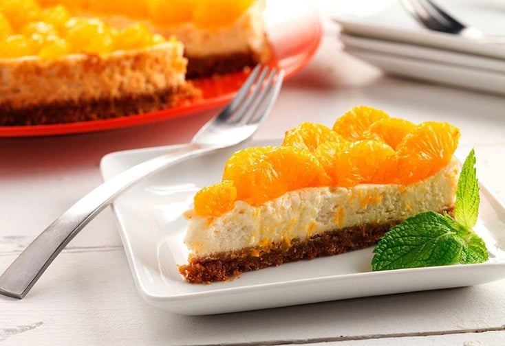 Cheesecake With Orange Liqueur Sauce