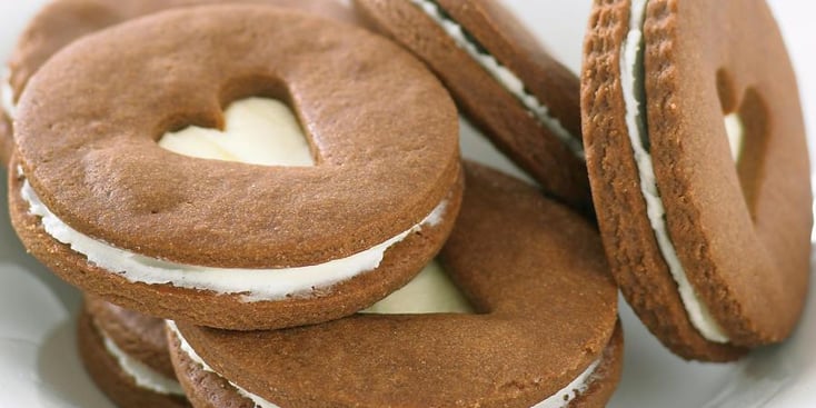 Chocolate Peppermint Cream Biscuits