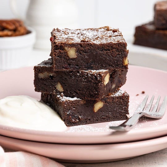 Chocolate, Pecan and Cranberry Brownie