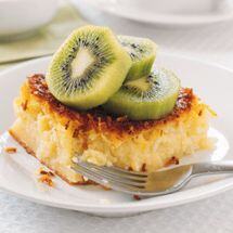 Coconut Cream Pie with Kiwifruit