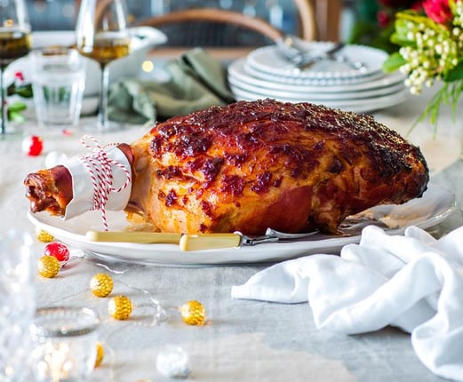 Cranberry and Orange Glazed Ham