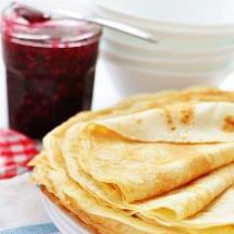 Crepes with Easy Raspberry Jam