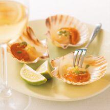 Fresh Scallops with Ginger Lime Dressing