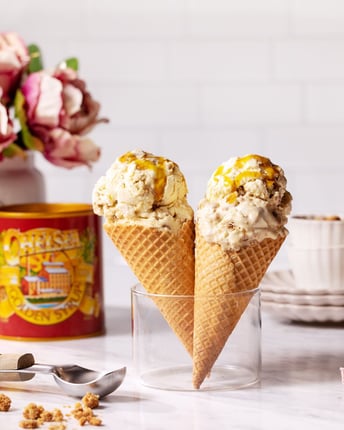 Golden Syrup and Gingernut Ice Cream