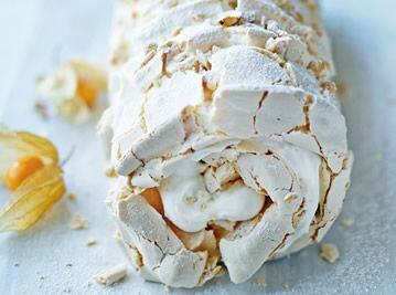 Hazelnut Meringue Roll