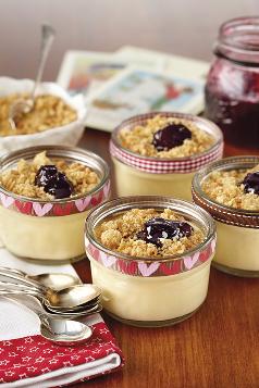 Individual Lemon Cheesecakes with Cherry Jam