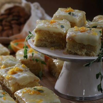 Mandarin Frangipane Thyme Slice