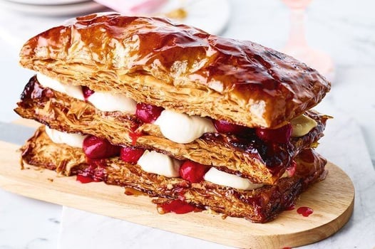 Mille-Feuille with Berries and Chamomile Cream