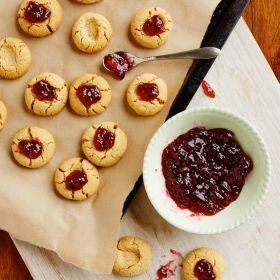 Peanut Butter and Jam Biscuits