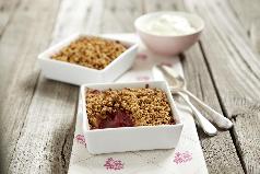 Pear and Raspberry Crumble