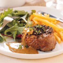 Pepper Steaks with Jamaican Cream Sauce