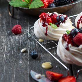 Raspberry Meringue Boats