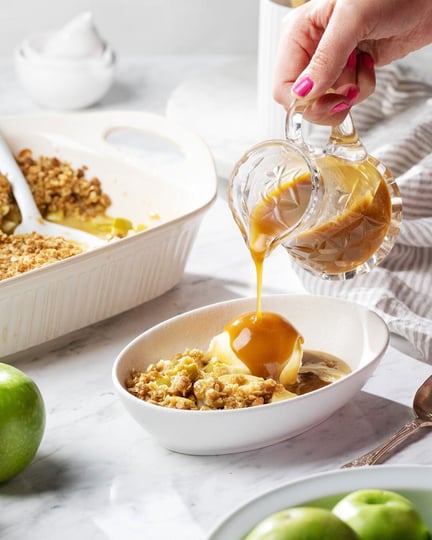 Salted Caramel Apple Crumble