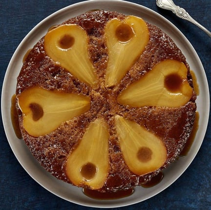 Upside Down Pear Cake