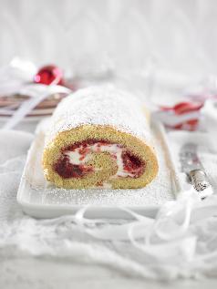 Vanilla Swiss Roll with Jam